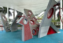 Tiong Bahru Plaza Playground: A Pair Of Mosaic Sparrows