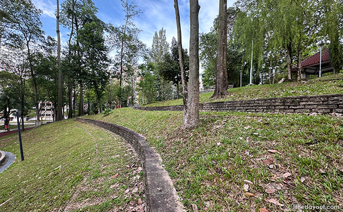 Climbing up Yew Tee Park